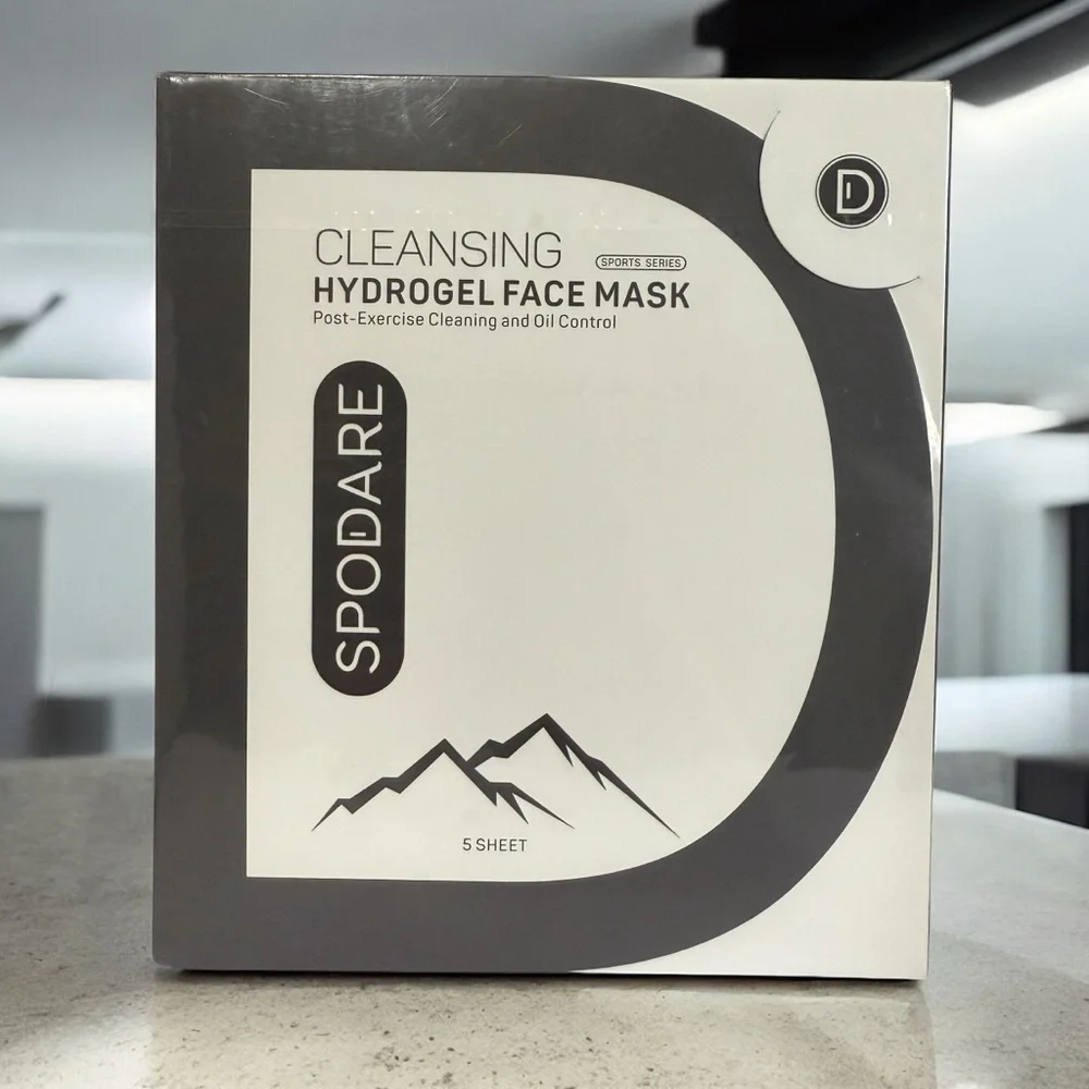 SPODARE Face Mask Cleansing Hydrogel 5 Pack Post-Exersice Cleaning & Oil Control